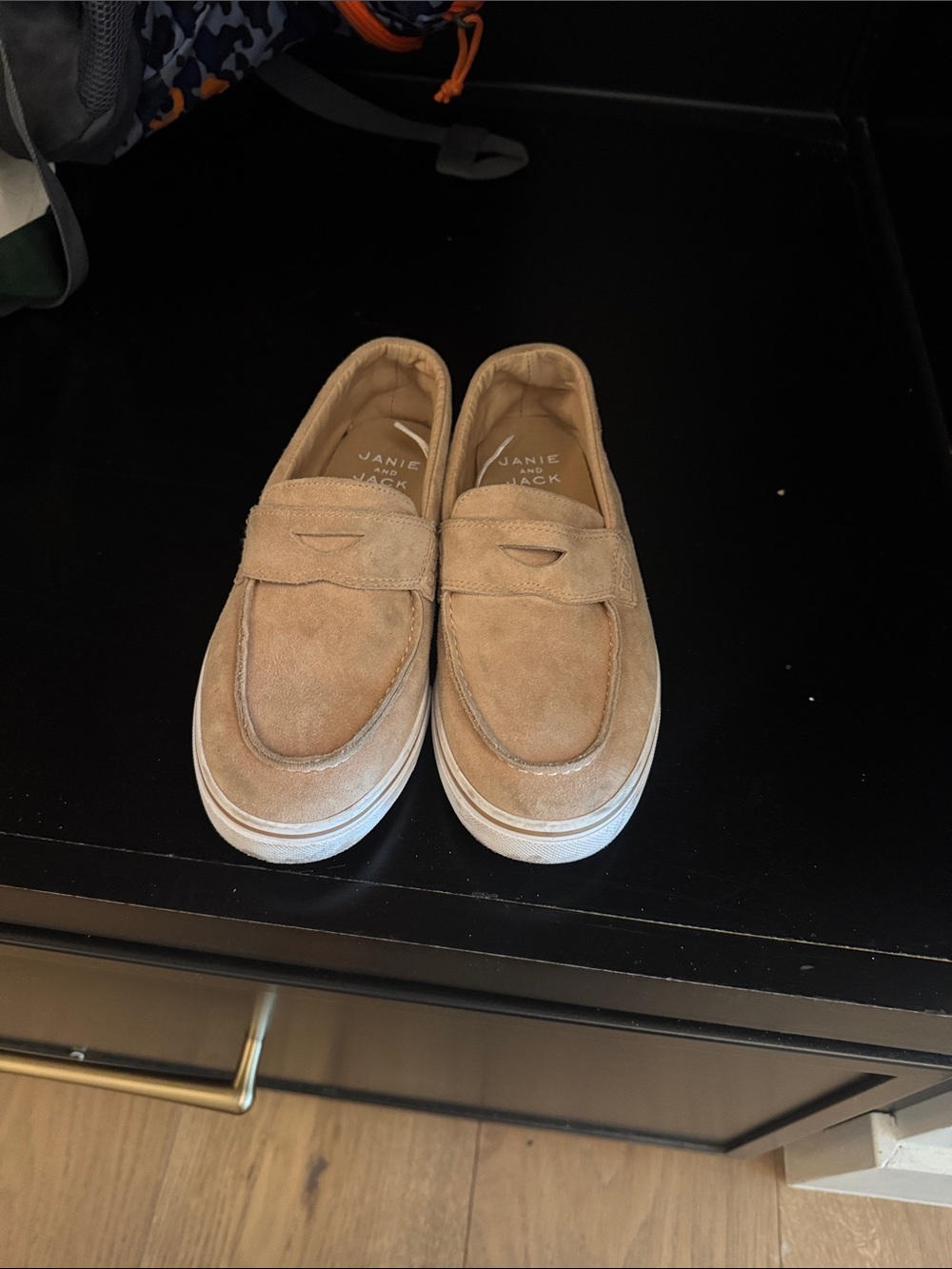 Janie and Jack kids Tan Suede Slip-On Loafers